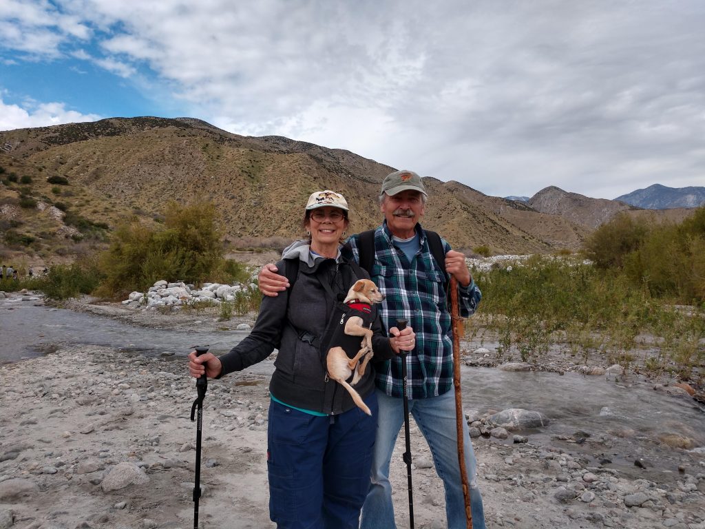 Whitewater hike with Chewy in pouch